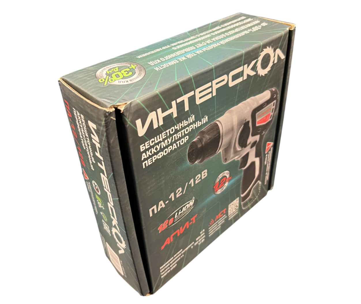 Аккумуляторный перфоратор ИНТЕРСКОЛ ПА-12/12В, 12 В, 1.2 Дж, 4250 уд/мин, без АКБ и ЗУ (УЦЕНЕННЫЙ ТОВАР) (648.0.0.70/U)