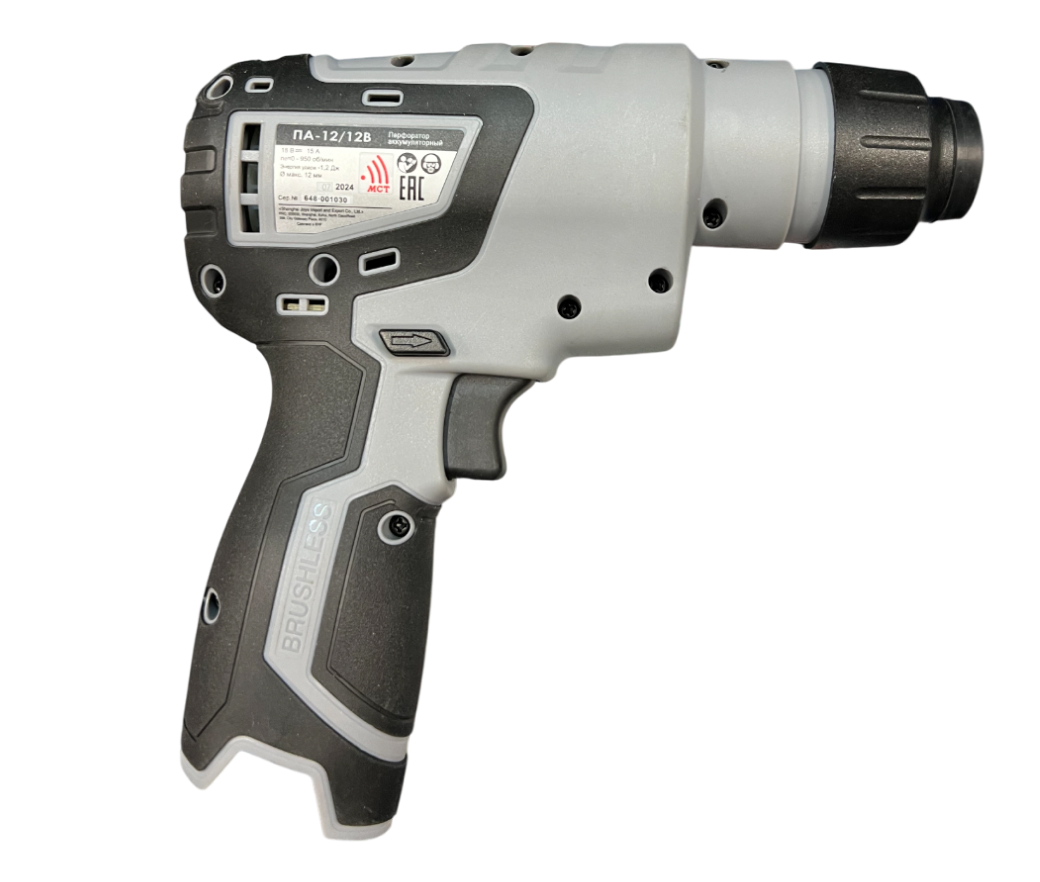 Аккумуляторный перфоратор ИНТЕРСКОЛ ПА-12/12В, 12 В, 1.2 Дж, 4250 уд/мин, без АКБ и ЗУ (УЦЕНЕННЫЙ ТОВАР) (648.0.0.70/U)