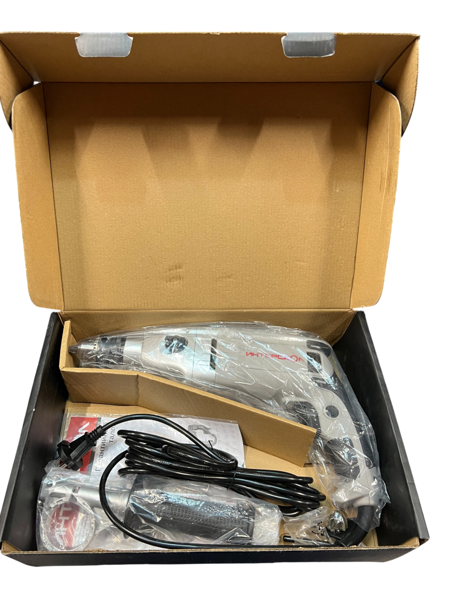 Ударная дрель ИНТЕРСКОЛ ДУ-16/1050ЭР, 1050 Вт, 2000 об/мин, 32000 уд/мин, (УЦЕНЕННЫЙ ТОВАР) (149.1.3.00/U)