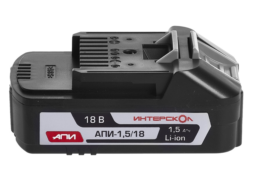 Аккумуляторный слайдерный блок ИНТЕРСКОЛ АПИ-1,5/18, Li-Ion, 18 В, 1.5 Ач, 1 шт. (2400.019)