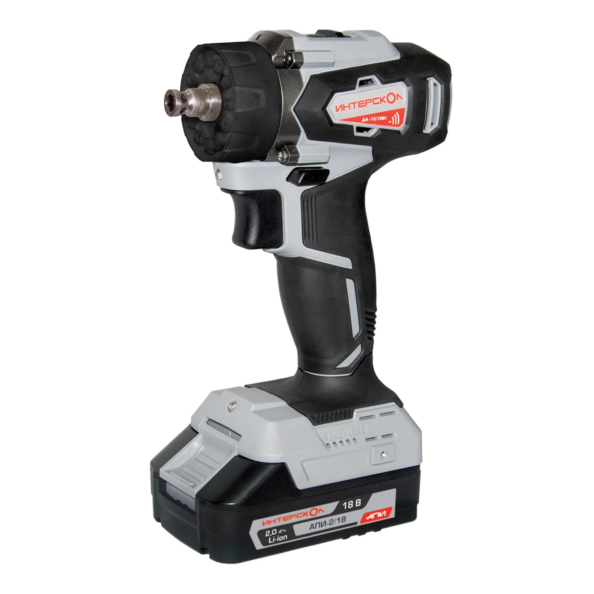 Аккумуляторная дрель-шуруповерт ИНТЕРСКОЛ Комби ДА-13/18ВК 45, 18 В, 1700 об/мин, с 2 АКБ 2 Ач и ЗУ, в кейсе (575.2.2.77)