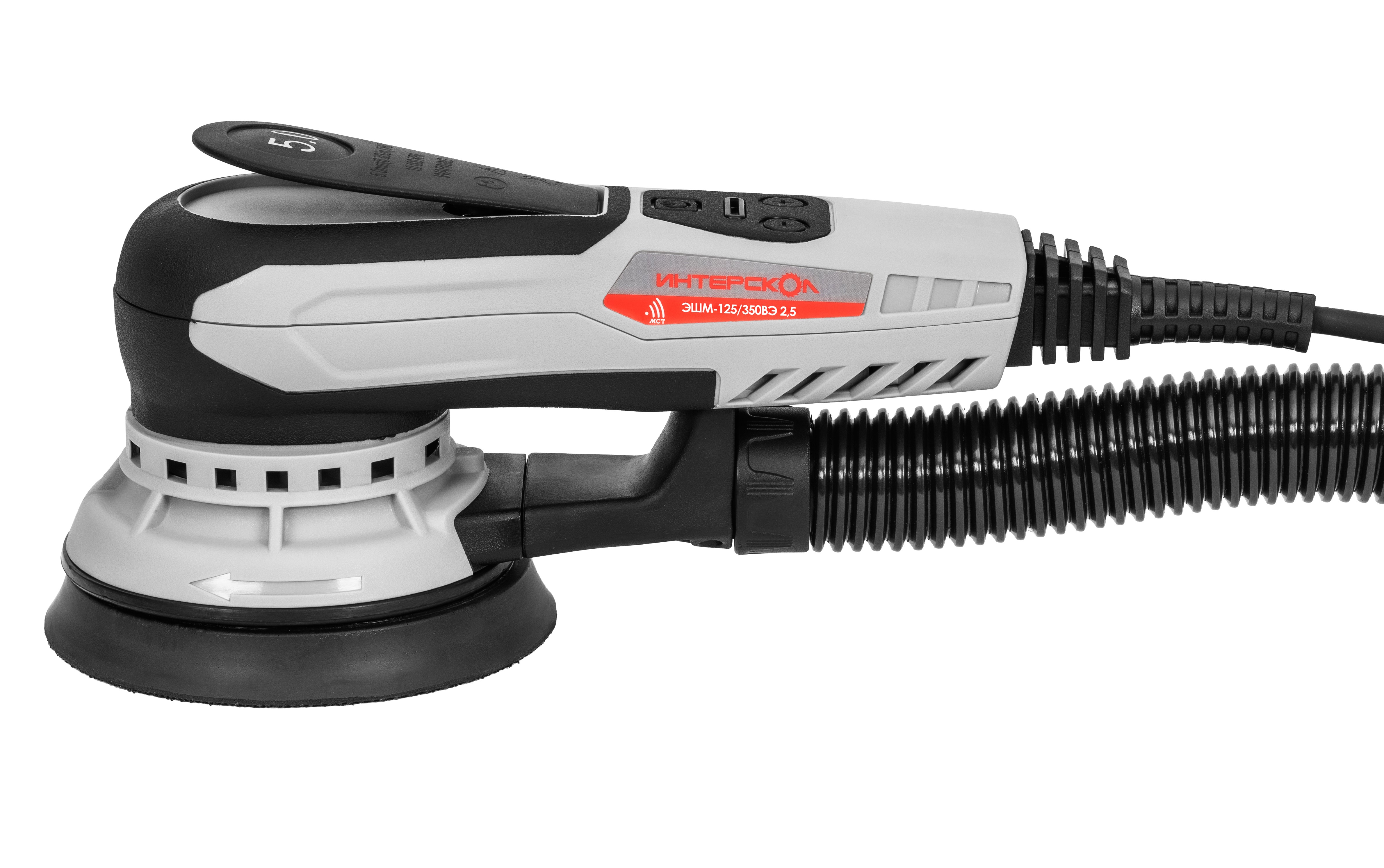 Эксцентриковая шлифмашина ИНТЕРСКОЛ ЭШМ-125/350ВЭ 5,0, 125 мм, 20000 кол/мин (798.1.1.70)