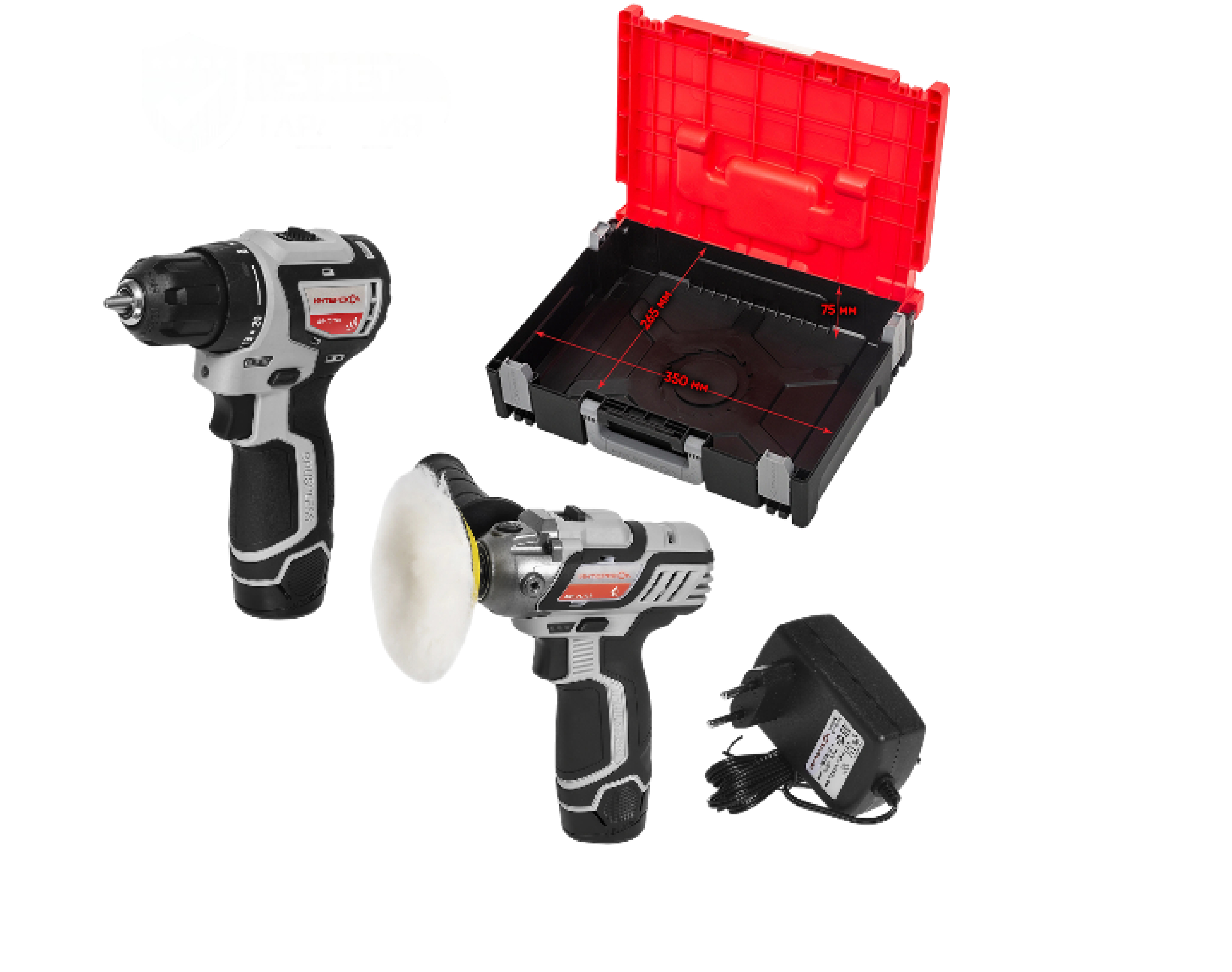 Набор электроинструмента ИНТЕРСКОЛ "Мастер-3": ДА-10/12В 36 МиниМАКС + АПМ-76/12Э (687.7.2.70)