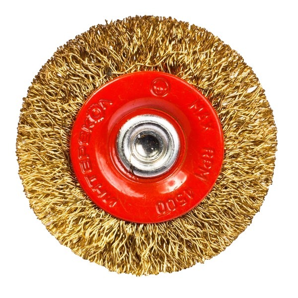 Щетка зачистная дисковая стальная ИНТЕРСКОЛ, 75х6 мм, хвостовик HEX 1/4", 2234407500600