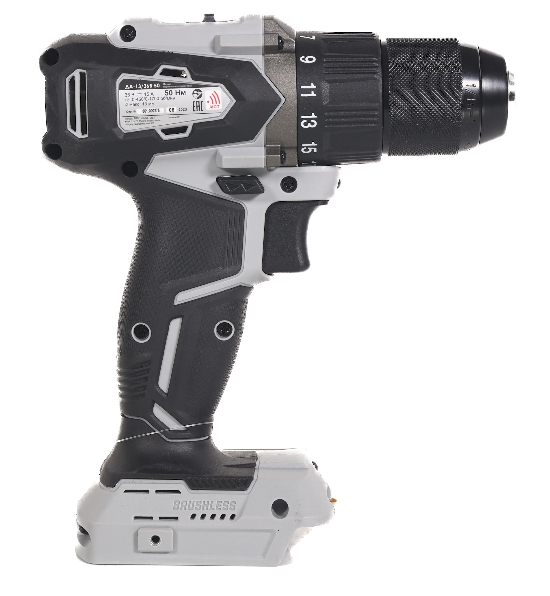 Аккумуляторная дрель-шуруповерт ИНТЕРСКОЛ ДА-13/36В 50, 36 В, 1700 об/мин, без АКБ и ЗУ (851.0.0.70)