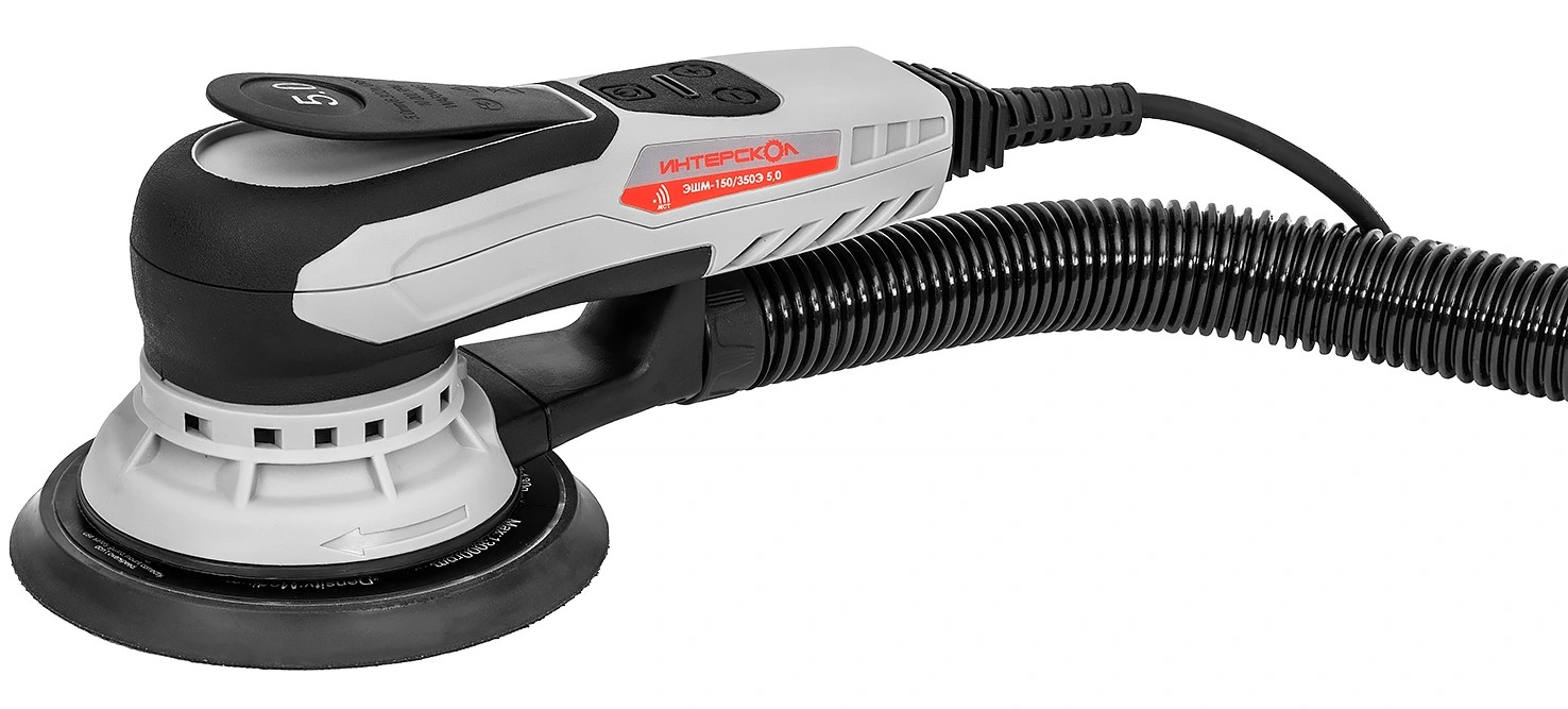 Эксцентриковая шлифмашина ИНТЕРСКОЛ ЭШМ-150/350Э 5.0, 350 Вт, 150 мм, 10000 об/мин (800.1.0.70)