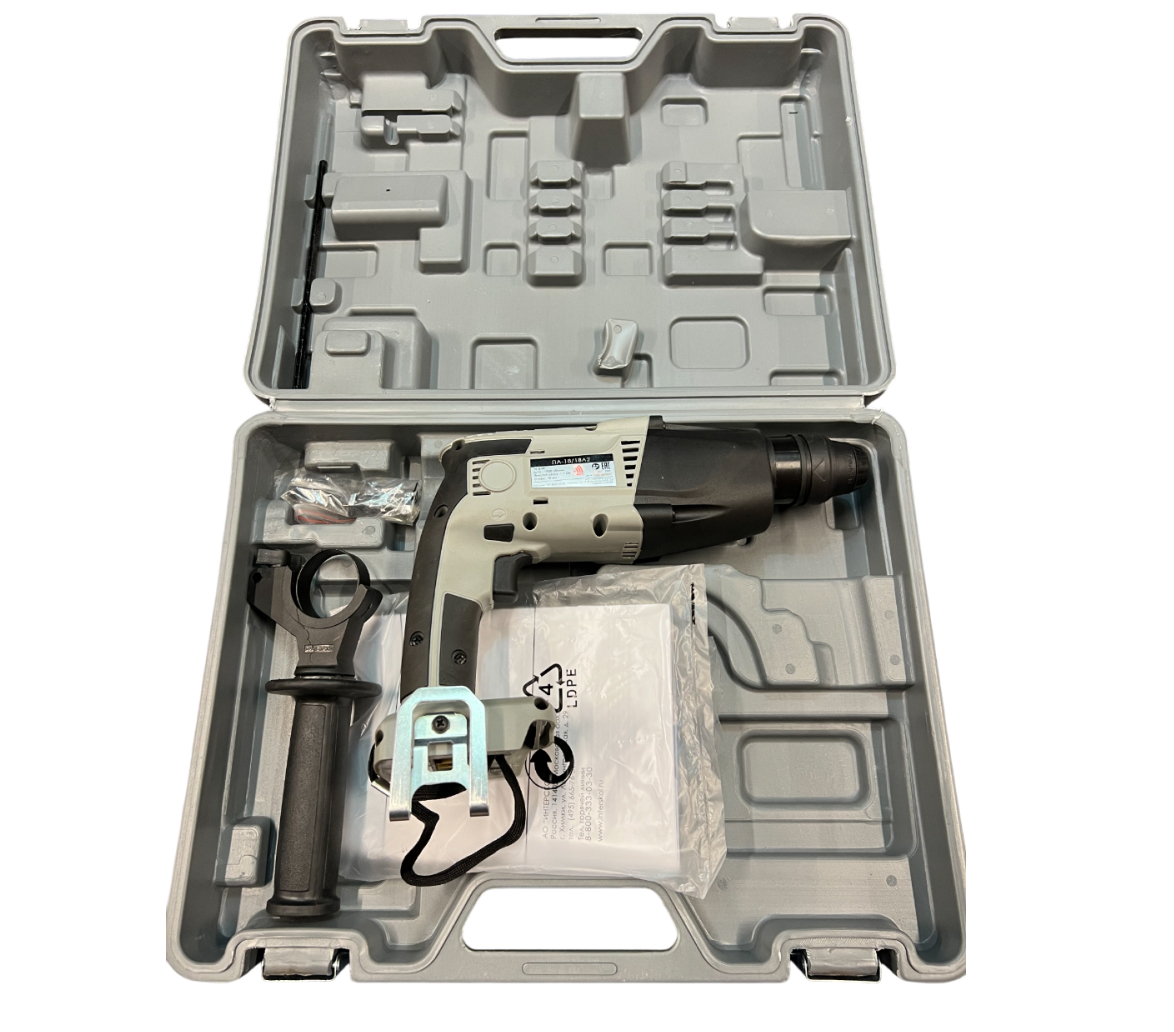 Аккумуляторный перфоратор ИНТЕРСКОЛ ПА-18/18Л2, 18 В, 1.3 Дж, 6900 уд/мин, без АКБ и ЗУ, в кейсе (УЦЕНЕННЫЙ ТОВАР) (329.0.0.74/U2)