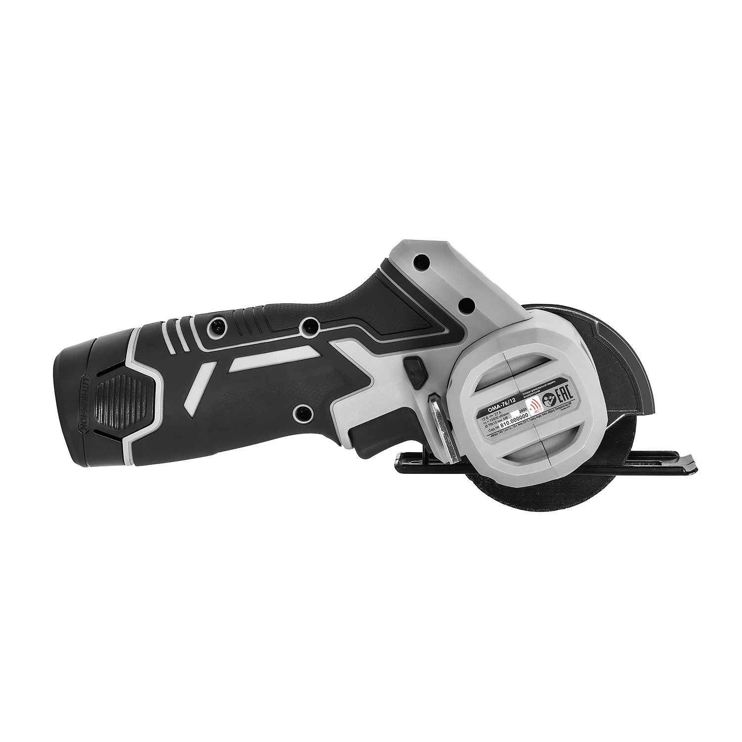 Аккумуляторная отрезная машина ИНТЕРСКОЛ ОМА-76/12, 12 В12500 об/мин, с АКБ 2 Ач и ЗУ (810.0.0.70-B2C)