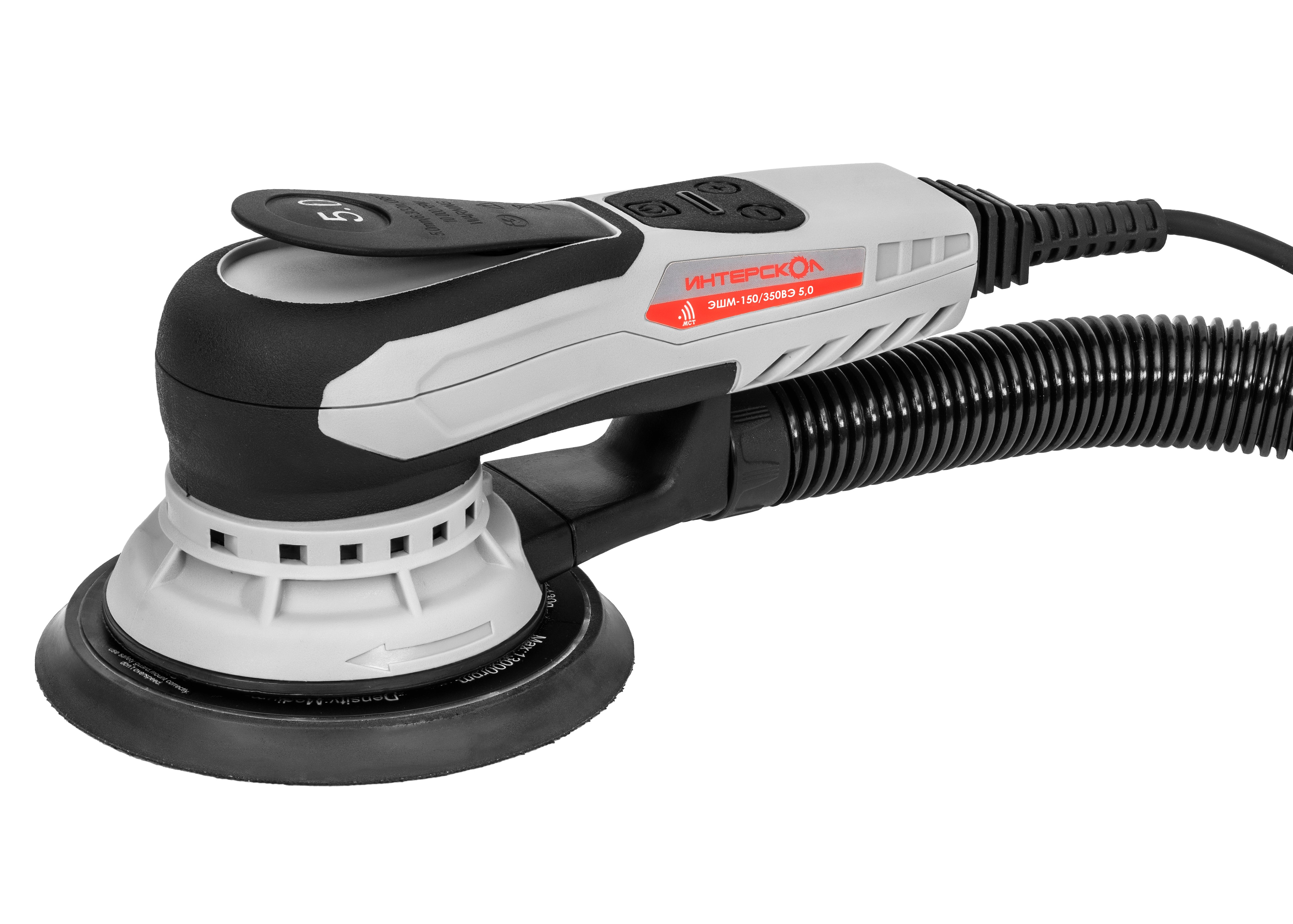 Эксцентриковая шлифмашина ИНТЕРСКОЛ ЭШМ-150/350ВЭ 5.0, 350 Вт, 150 мм, 20000 кол/мин