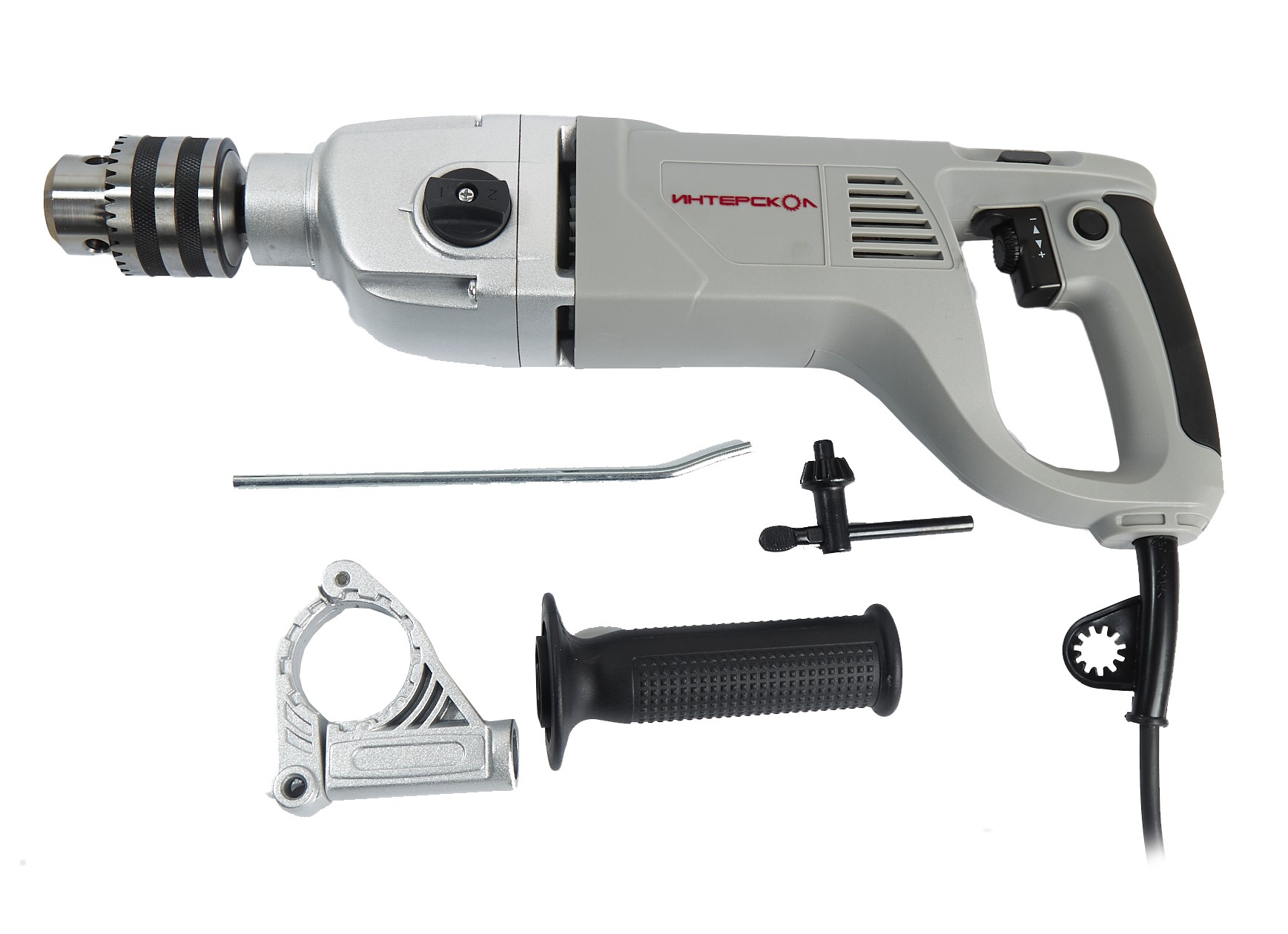 Ударная дрель ИНТЕРСКОЛ ДУ-22/1200ЭРП2, 1200 Вт, 2000 об/мин, 32000 уд/мин (330.1.0.00)