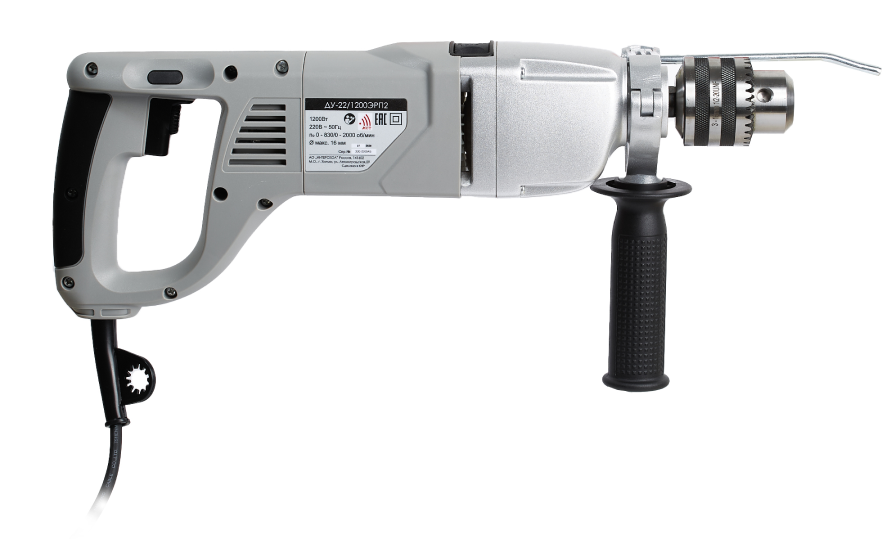 Ударная дрель ИНТЕРСКОЛ ДУ-22/1200ЭРП2, 1200 Вт, 2000 об/мин, 32000 уд/мин (330.1.0.00)