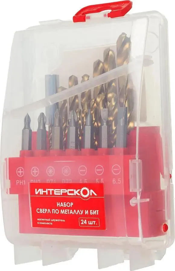 Набор бит и сверл ИНТЕРСКОЛ, 24 шт., 2039900600000