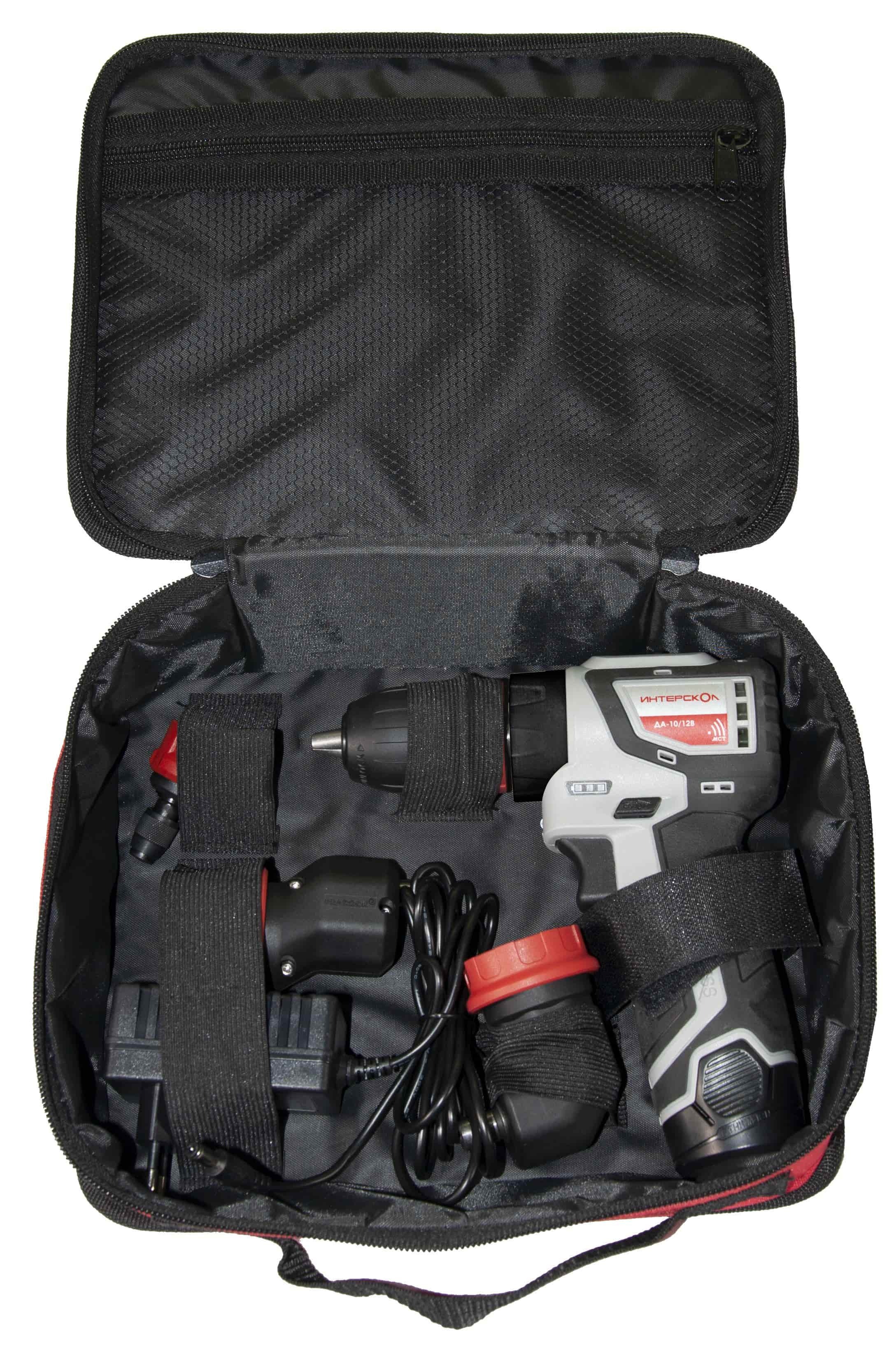 Аккумуляторная дрель-шуруповерт ИНТЕРСКОЛ КомбиМАКС ДА-10/12В 36, 12 В, 1450 об/мин, с 2 АКБ 2 Ач и ЗУ, в сумке (687.2.2.78)