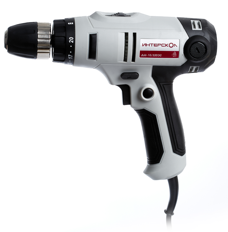 Дрель-шуруповерт ИНТЕРСКОЛ ДШ-10/320Э2, 320 Вт, 1800 об/мин (220.1.1.00)
