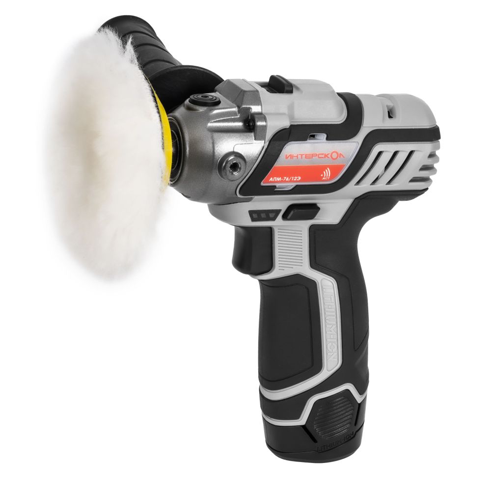 Набор аккумуляторного инструмента ИНТЕРСКОЛ 12 В: полировальная машина АПМ-76/12Э + компрессор АКА-8/12ЭМ, с 2 АКБ 2 Ач и ЗУ