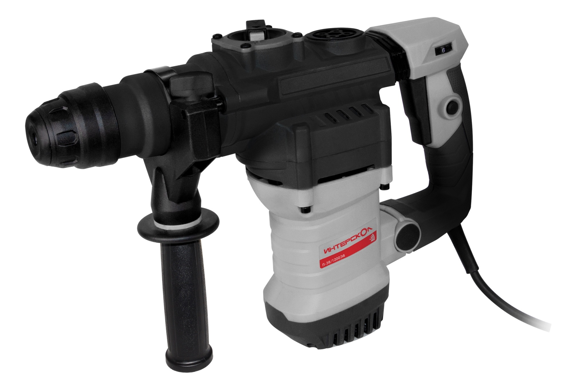 Перфоратор ИНТЕРСКОЛ П-38/1200ЭВ, 1200 Вт, 7 Дж, 5570 уд/мин (735.1.0.70)