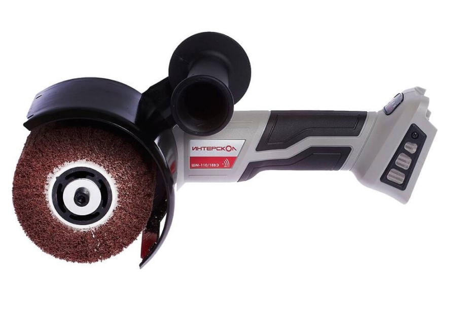 Аккумуляторная шлифовальная машина ИНТЕРСКОЛ ШМ-110/18ВЭ, 18 В, 110 мм, 2200 об/мин, без АКБ и ЗУ (645.1.0.70)