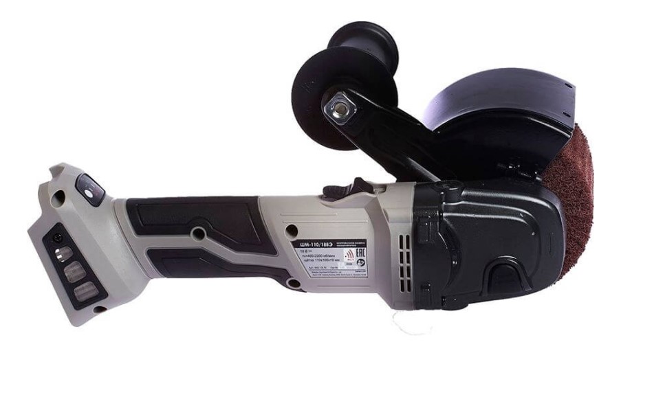 Аккумуляторная шлифовальная машина ИНТЕРСКОЛ ШМ-110/18ВЭ, 18 В, 110 мм, 2200 об/мин, без АКБ и ЗУ (645.1.0.70)