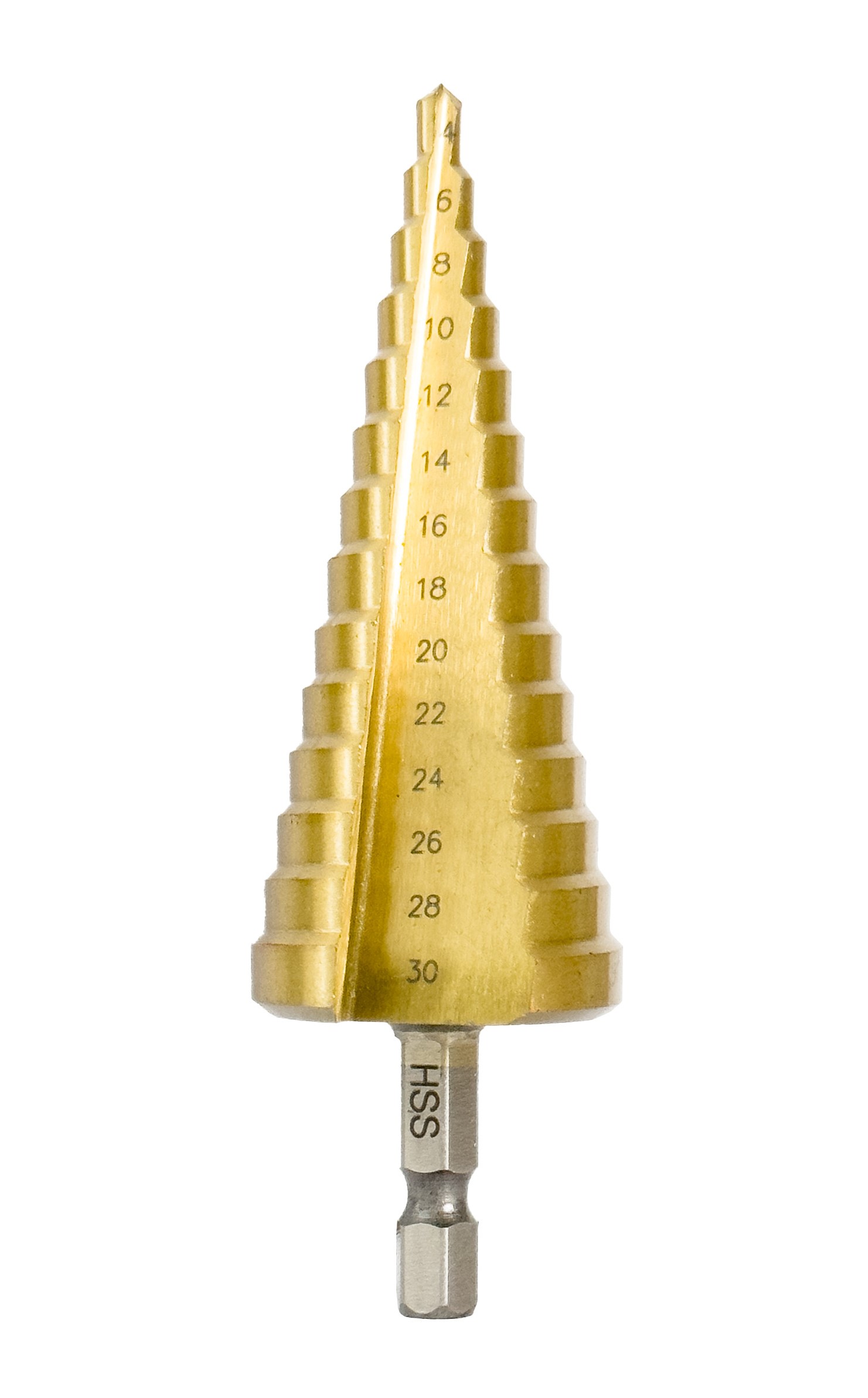 Сверло ступенчатое ИНТЕРСКОЛ 14 ступеней, 4-30 мм, 1 шт. (0308.043)
