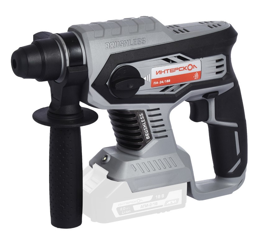 Аккумуляторный перфоратор ИНТЕРСКОЛ ПА-24/18В, 18 В, 2.2 Дж, 5300 уд/мин, с АКБ 4 Ач и ЗУ, в кейсе (579.0.0.70-B4C)