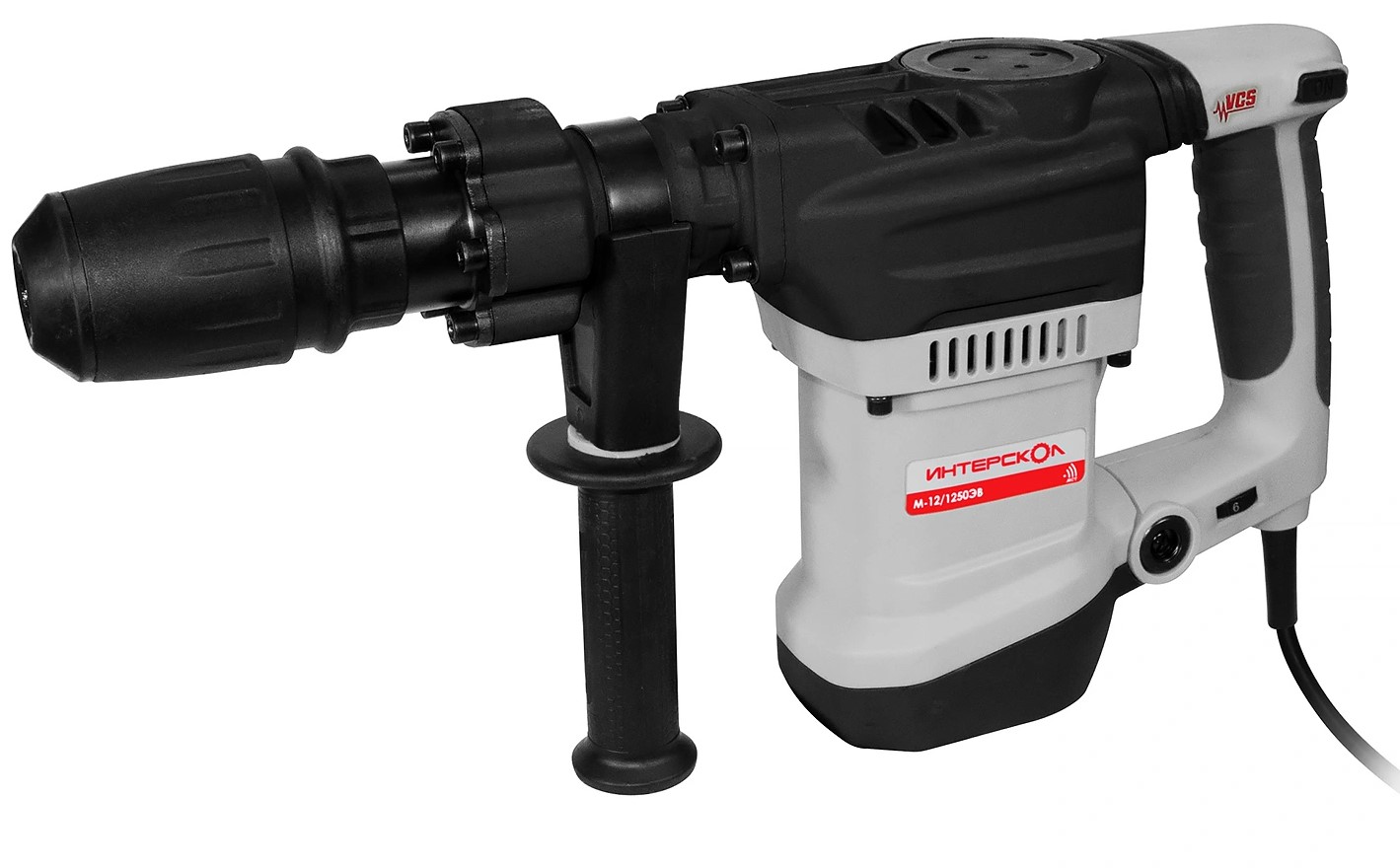 Отбойный молоток ИНТЕРСКОЛ М-12/1250ЭВ, 1250 Вт, 12 Дж, 2800 уд/мин, в кейсе (520.0.0.70)