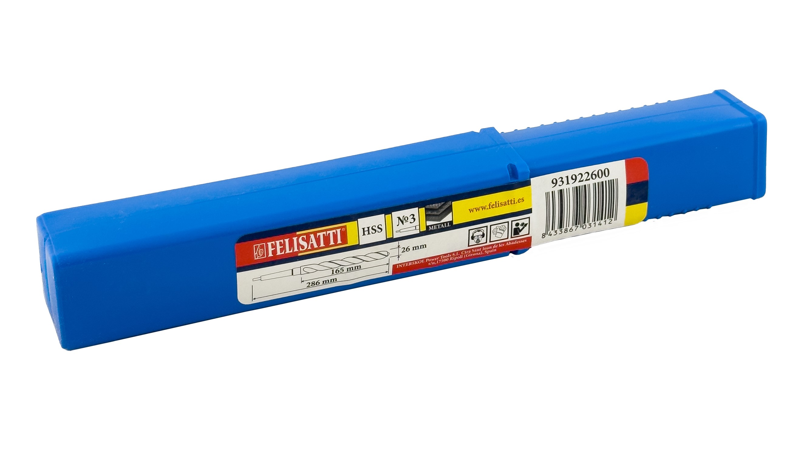 Сверло с конусом Морзе ИНТЕРСКОЛ Felisatti, 26x165x286 мм, 1 шт. (931922600)