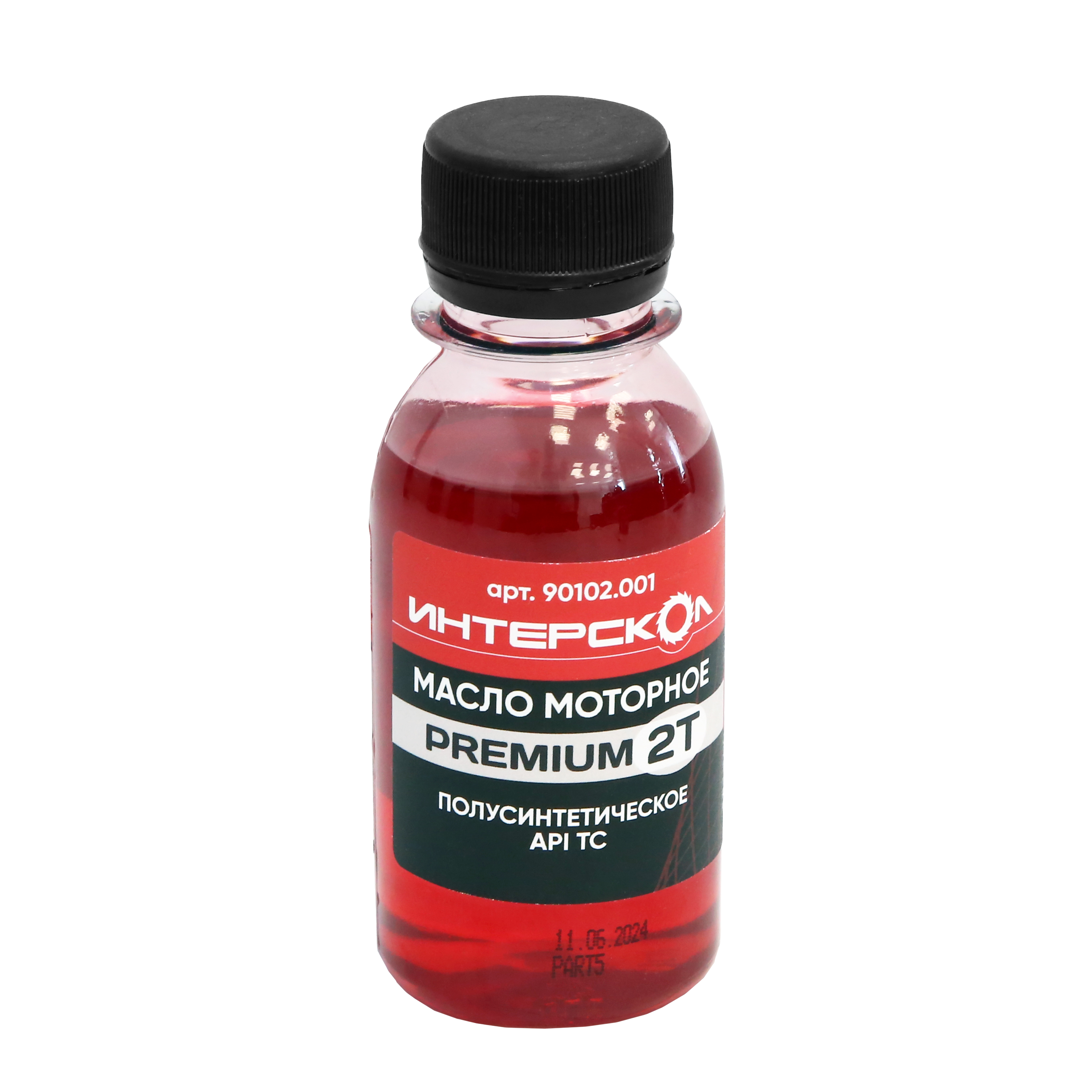 Масло моторное ИНТЕРСКОЛ Premium, 2-х тактное, полусинтетическое, 100 мл (90102.001)
