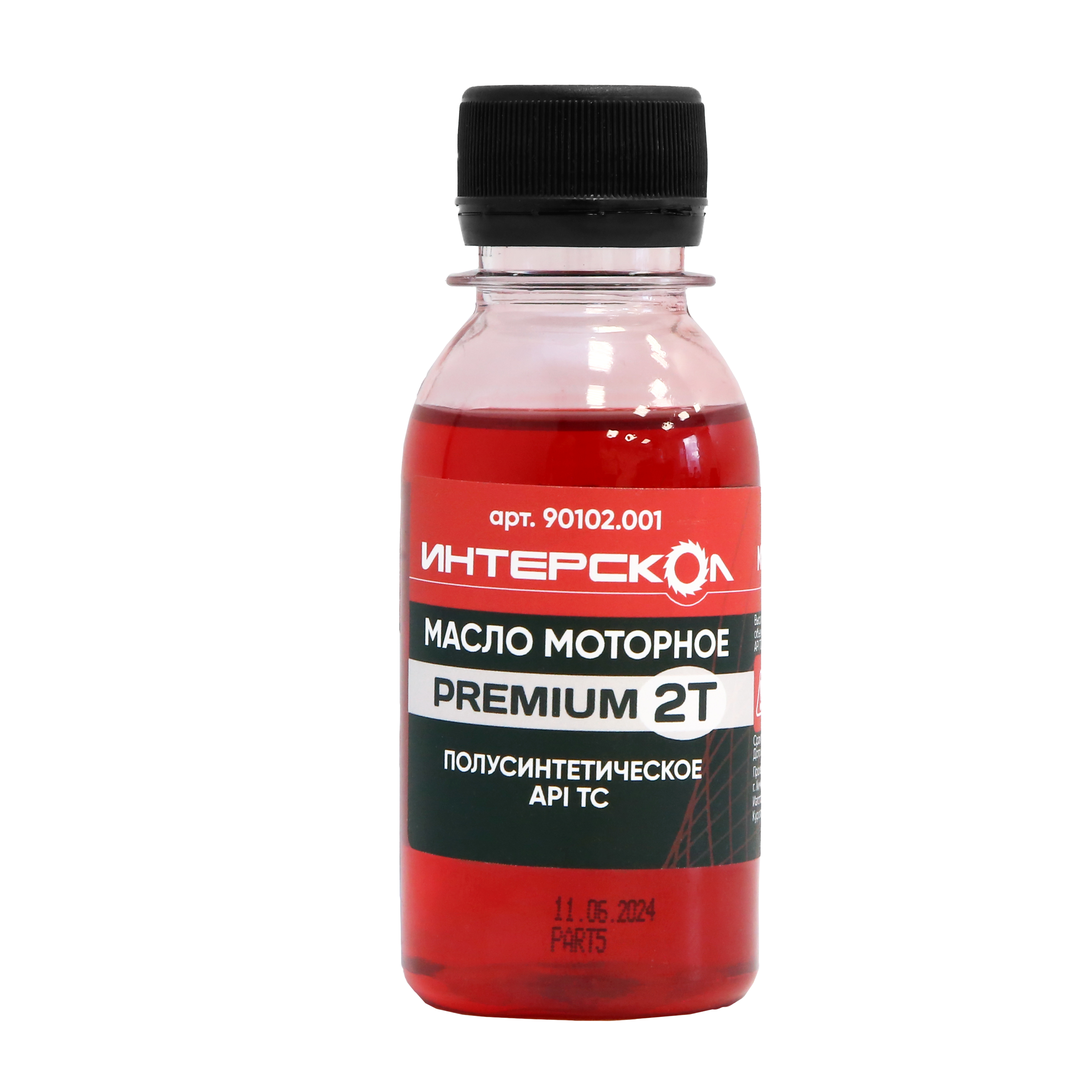 Масло моторное ИНТЕРСКОЛ Premium, 2-х тактное, полусинтетическое, 100 мл (90102.001)