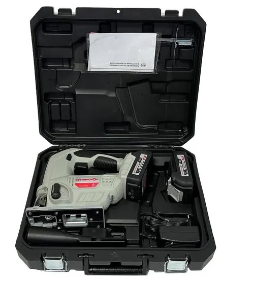 Аккумуляторный лобзик ИНТЕРСКОЛ МПА-65/18Л2, 18 В, 3000 ход/мин, 19 мм, с 2 АКБ 2 Ач и ЗУ, в кейсе (630.2.2.70)