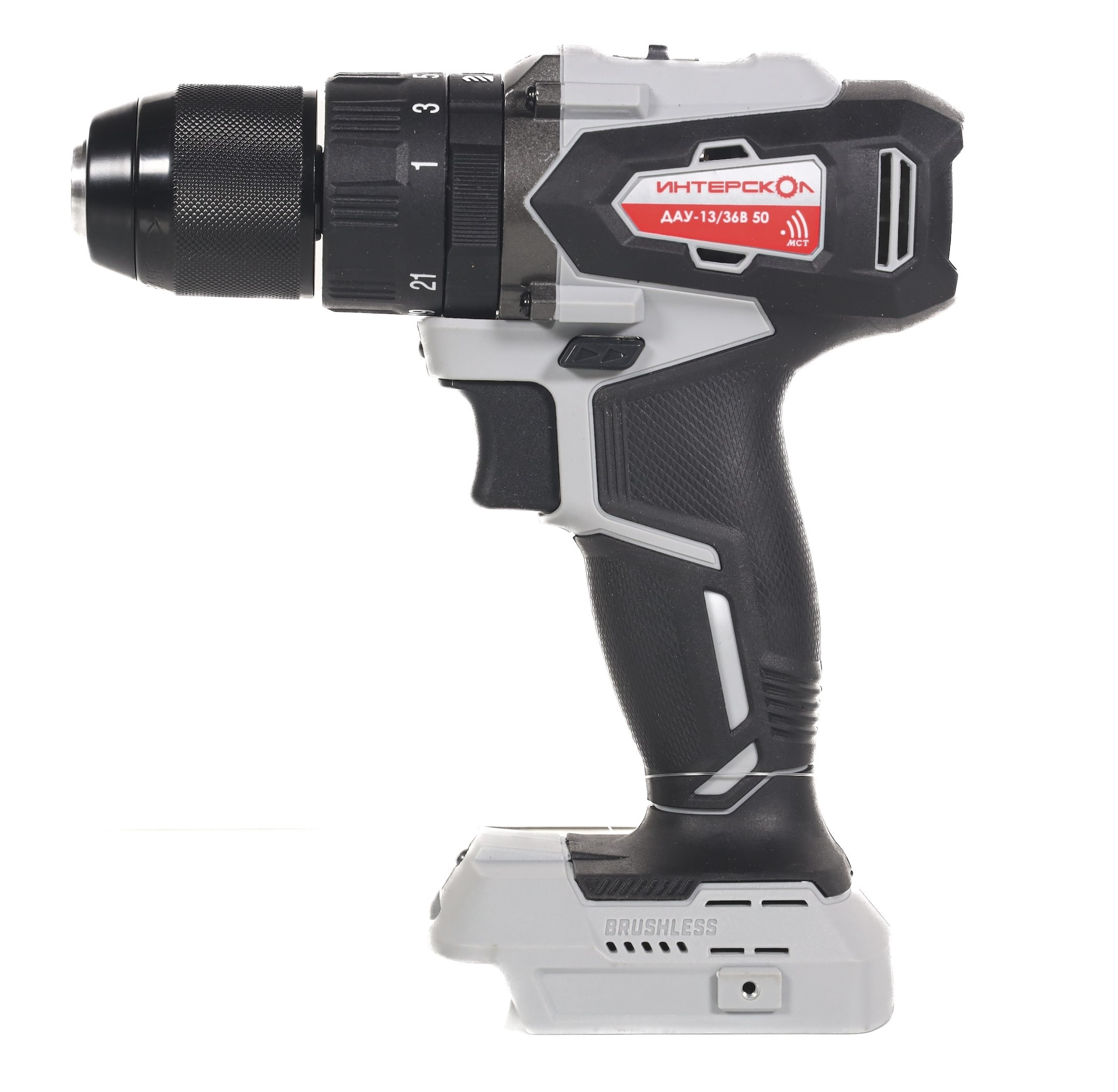Аккумуляторная ударная дрель-шуруповерт ИНТЕРСКОЛ ДАУ-13/36В 50, 36 В, 1700 об/мин, 25500 уд/мин, без АКБ и ЗУ (850.0.0.70)