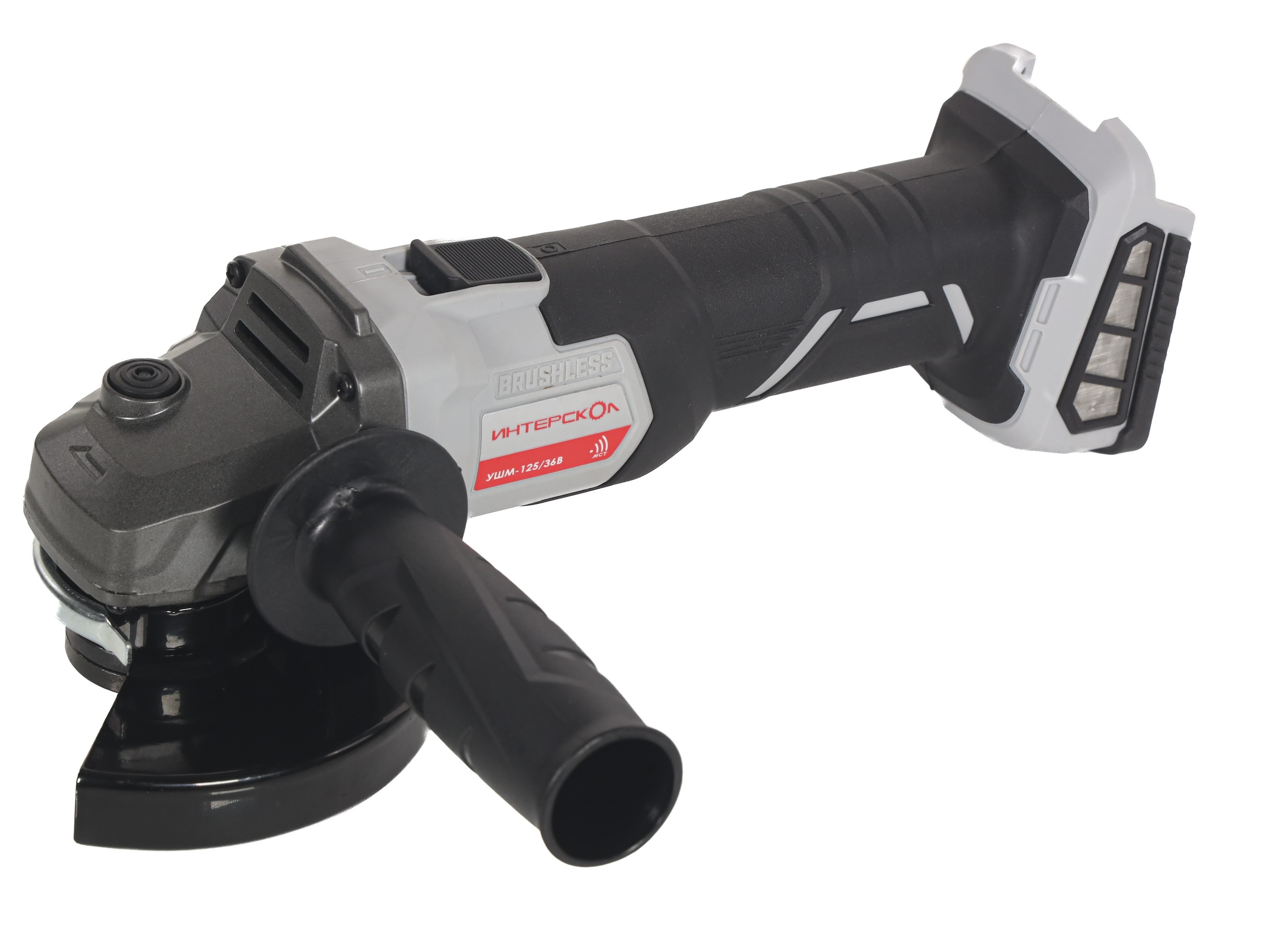 Аккумуляторная угловая шлифмашина ИНТЕРСКОЛ УШМ-125/36В, 36 В, 125 мм, 8500 об/мин, с АКБ 2.5 Ач и ЗУ (816.0.0.70-B25C)