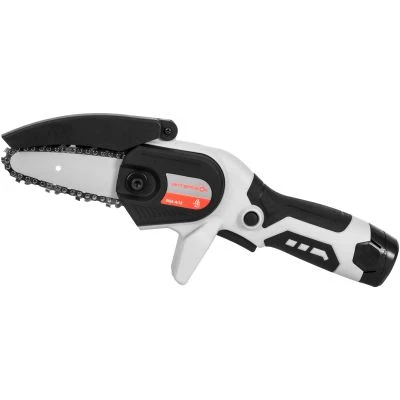 Аккумуляторная цепная пила ИНТЕРСКОЛ ПЦА-4/12, 12 В, 10 см, с 2 АКБ 2 Ач и ЗУ (811.2.2.70)