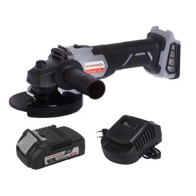 Аккумуляторная угловая шлифмашина ИНТЕРСКОЛ УШМ-125/18В, 18 В, 125 мм, 8500 об/мин, с АКБ 2 Ач и ЗУ, в кейсе (578.0.0.70-B2C)