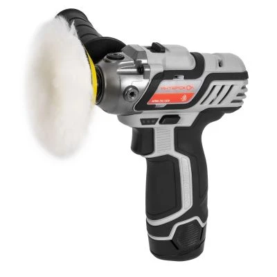 Аккумуляторная полировальная машина ИНТЕРСКОЛ АПМ-76/12Э, 12 В, 76 мм, 8300 об/мин, с 2 АКБ 2 Ач и ЗУ, в кейсе, 806.2.2.70