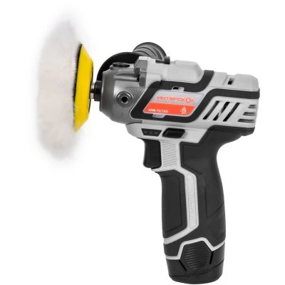 Аккумуляторная полировальная машина ИНТЕРСКОЛ АПМ-76/12Э, 12 В, 76 мм, 8300 об/мин, с 2 АКБ 2 Ач и ЗУ, в кейсе, 806.2.2.70