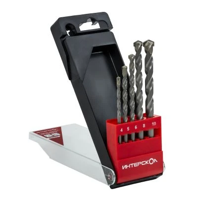Набор сверл ИНТЕРСКОЛ по кирпичу, 4/5/6/8/10 мм, 5 шт. (19201.006)