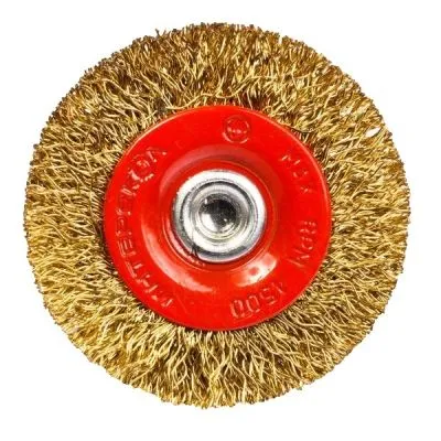 Щетка зачистная дисковая стальная ИНТЕРСКОЛ, 75х6 мм, хвостовик HEX 1/4", 2234407500600