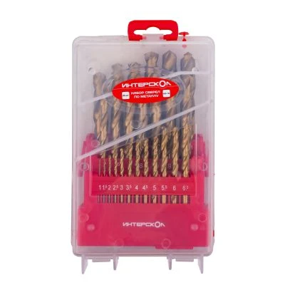 Набор сверл ИНТЕРСКОЛ по металлу, 1-13 мм, 25 шт. (18301.025)