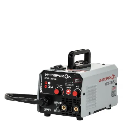 Аппарат сварочный электродуговой инверторный ИНТЕРСКОЛ ИСП-120/5,3, 4 кВт, 120 А, (662.1.0.70)