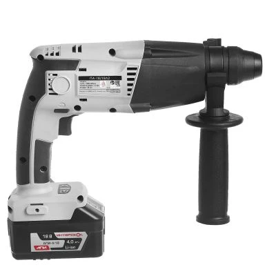 Аккумуляторный перфоратор ИНТЕРСКОЛ ПА-18/18Л2, 18 В, 1.3 Дж, 6900 уд/мин, с АКБ 4 Ач и ЗУ, в кейсе (329.4.1.74)