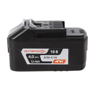 Аккумуляторный слайдерный блок ИНТЕРСКОЛ АПИ-4/18И, Li-Ion, 18 В, 4 Ач, 1 шт. (2400.121)
