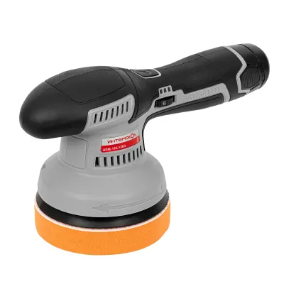 Аккумуляторная полировальная машина ИНТЕРСКОЛ АПМ-125/12ВЭ, 12 В, 125 мм, 5000 об/мин, с 2 АКБ 2 Ач и ЗУ (788.2.2.70)