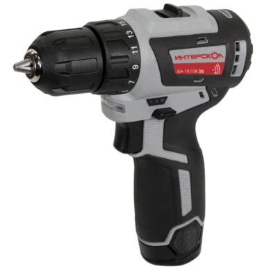 Аккумуляторная дрель-шуруповерт ИНТЕРСКОЛ МиниМАКС ДА-10/12В 38, 12 В, 1550 об/мин, с 2 АКБ 2.5 Ач и ЗУ, в кейсе (757.2.2.45)