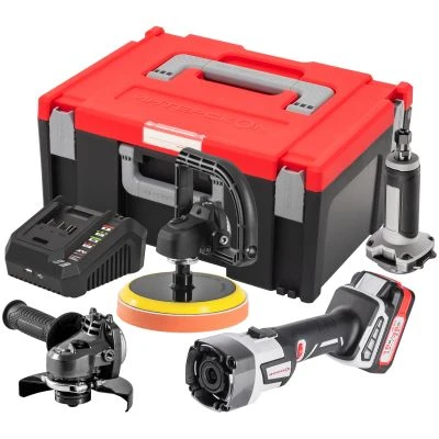 Набор электроинструмента ИНТЕРСКОЛ МультиМАКС 36В: привод ММ-36ВЭ + УШМ-3612ВЭ + ПШМ-3606ВЭ + УПМ-36ВЭ, с АКБ 2 АЧ и ЗУ, в кейсе