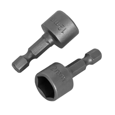 Головка торцевая ИНТЕРСКОЛ 12 мм, длина 38 мм, хвостовик 1/4", 2 шт.