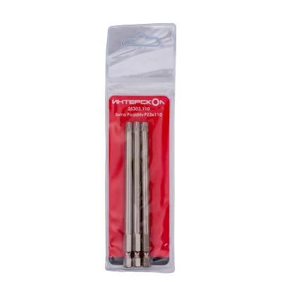 Бита ИНТЕРСКОЛ PZ3, 110 мм хвостовик 1/4", 3 шт. (25303.110)
