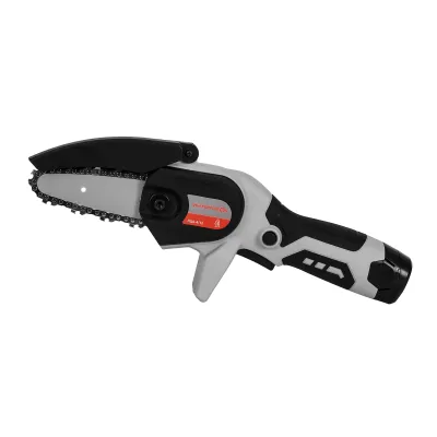 Аккумуляторная цепная пила ИНТЕРСКОЛ ПЦА-4/12, 12 В, 10 см, 3.9 м/с, с АКБ 2 Ач и ЗУ (811.0.0.70-B2C)