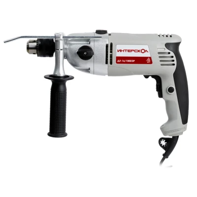 Ударная дрель ИНТЕРСКОЛ ДУ-16/1000ЭР, 1000 Вт, 2500 об/мин, 42000 уд/мин (57.1.3.00)