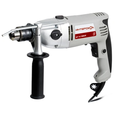 Ударная дрель ИНТЕРСКОЛ ДУ-16/1000ЭР, 1000 Вт, 2500 об/мин, 42000 уд/мин (57.1.3.00)