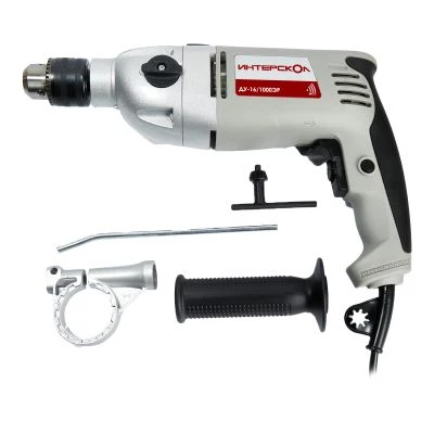 Ударная дрель ИНТЕРСКОЛ ДУ-16/1000ЭР, 1000 Вт, 2500 об/мин, 42000 уд/мин (57.1.3.00)